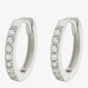 🆕MINT & LILY Elegant Silver Hoop/Huggie Earrings